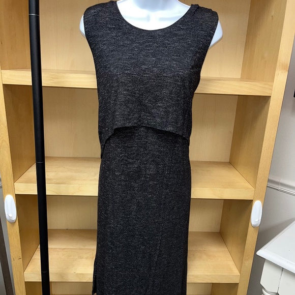 RIPE BRAND HEATHERED GRAY SOFT DRESS WOMENS M - Picture 1 of 2